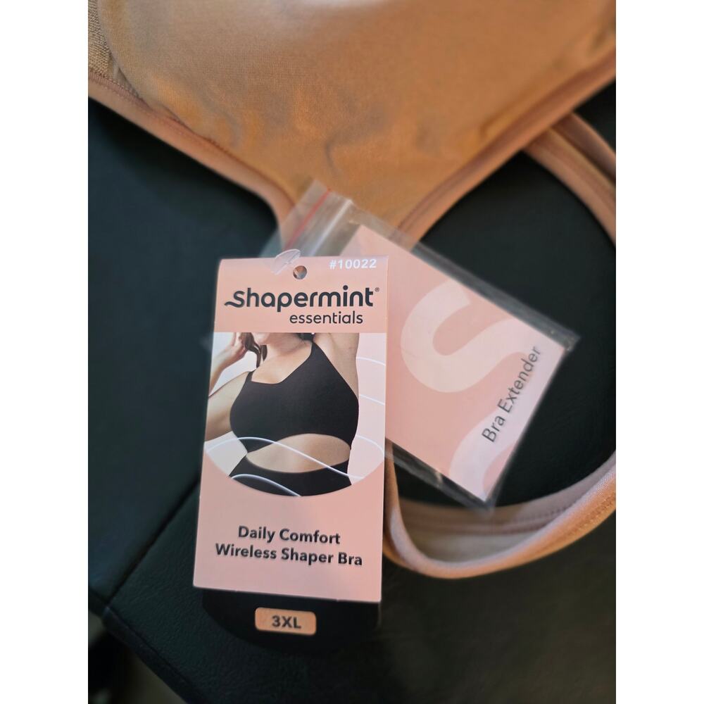 Shapermint Essentials Daily Comfort Wireless Shaper Bra Plus Size 3X Nude NEW - Picture 4 of 4